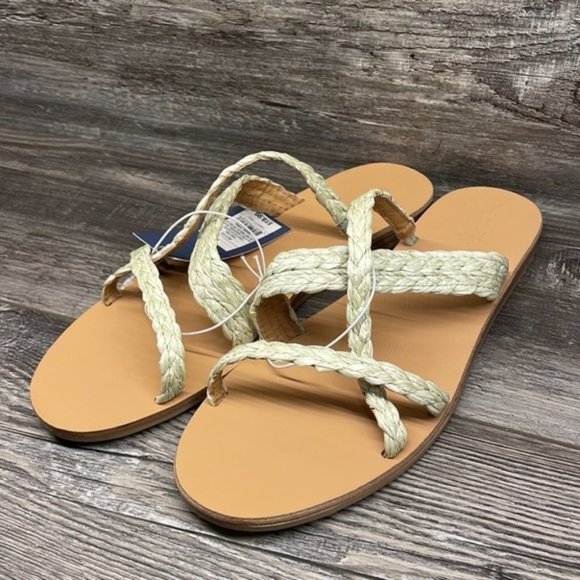 Universal Thread Opal Strappy Slide Sandals Sage 7 - Picture 9 of 10
